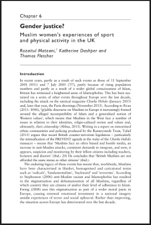 Muslim women's experiences of sport and physical activity in the UK