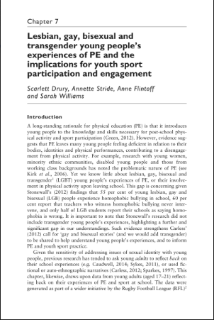LGBT Young People - Implications for Youth Sport Participation